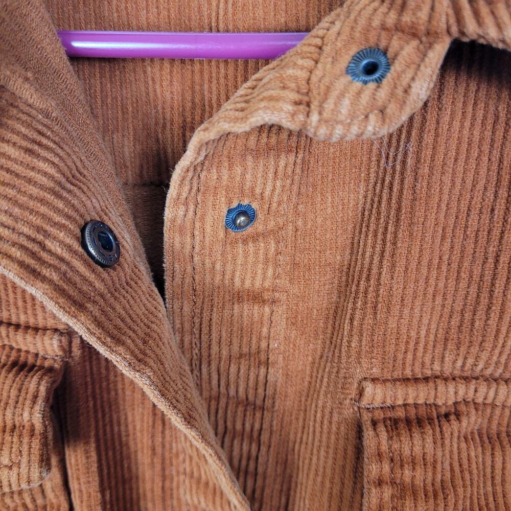 Kensie Jeans brown corduroy snap button chore shacket Size small Outdoors - Picture 6 of 9